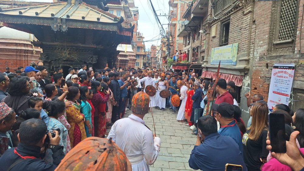 मध्यपुर थिमिको बालकुमारीमा खाँ पिहाँवइगु जात्रा सम्पन्न