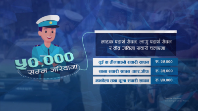 ट्राफिक नियम उल्लंघन गर्नेप्रति निर्मम बन्दै सरकार